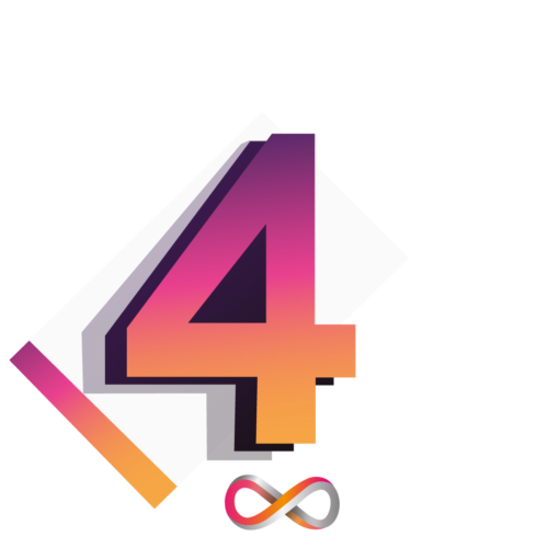 Sarajevo Unlimited final logo: the number 4 and a line as well as the sign for unlimited